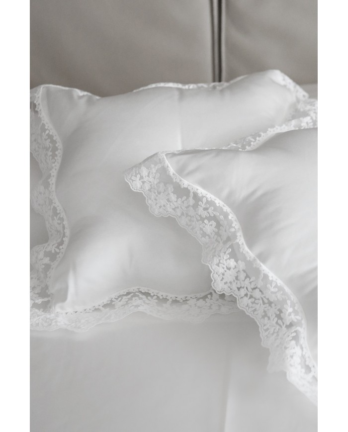 Cuscino arredo in raso e pizzo David Home Diana