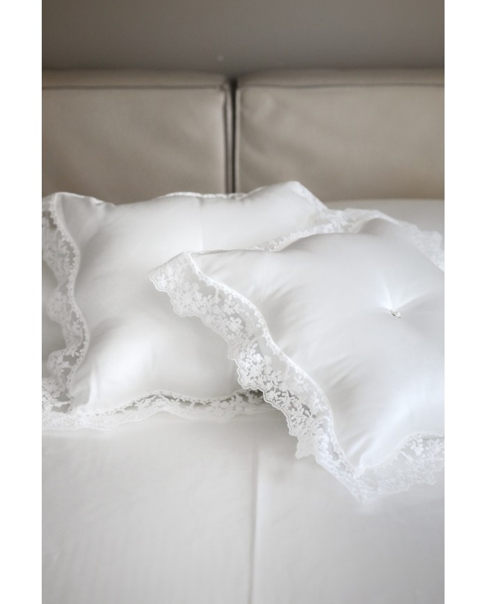 Cuscino arredo in raso e pizzo David Home Diana