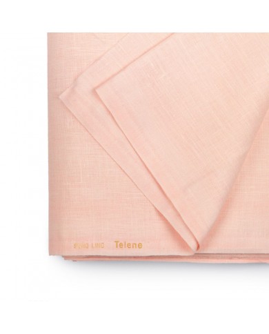 Tessuto al metro puro Lino Telene altezza 70 Rosa