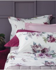 Completo Lenzuola matrimoniale in percalle di puro cotone Hillary Dondi