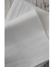 Set di 6 asciugamani viso in fiandra di cotone Manifattura Boccia bianco