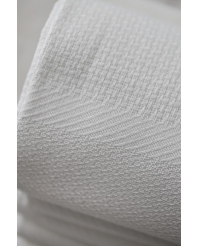 Set di 6 asciugamani viso in fiandra di cotone Manifattura Boccia bianco