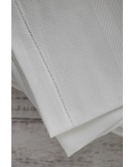 Set di 6 asciugamani viso in fiandra di cotone Manifattura Boccia bianco