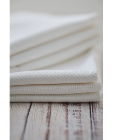 Set di 6 asciugamani viso in fiandra di cotone Manifattura Boccia bianco