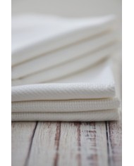 Set di 6 asciugamani viso in fiandra di cotone Manifattura Boccia bianco