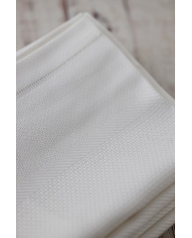 Set di 6 asciugamani viso in fiandra di cotone Manifattura Boccia bianco