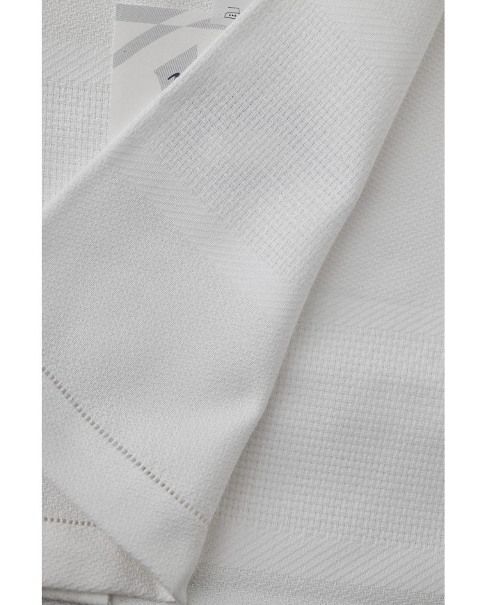 Set di 6 asciugamani viso in fiandra di cotone Manifattura Boccia bianco