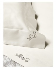 Completo Lenzuola matrimoniale in raso di puro cotone Liu Jo