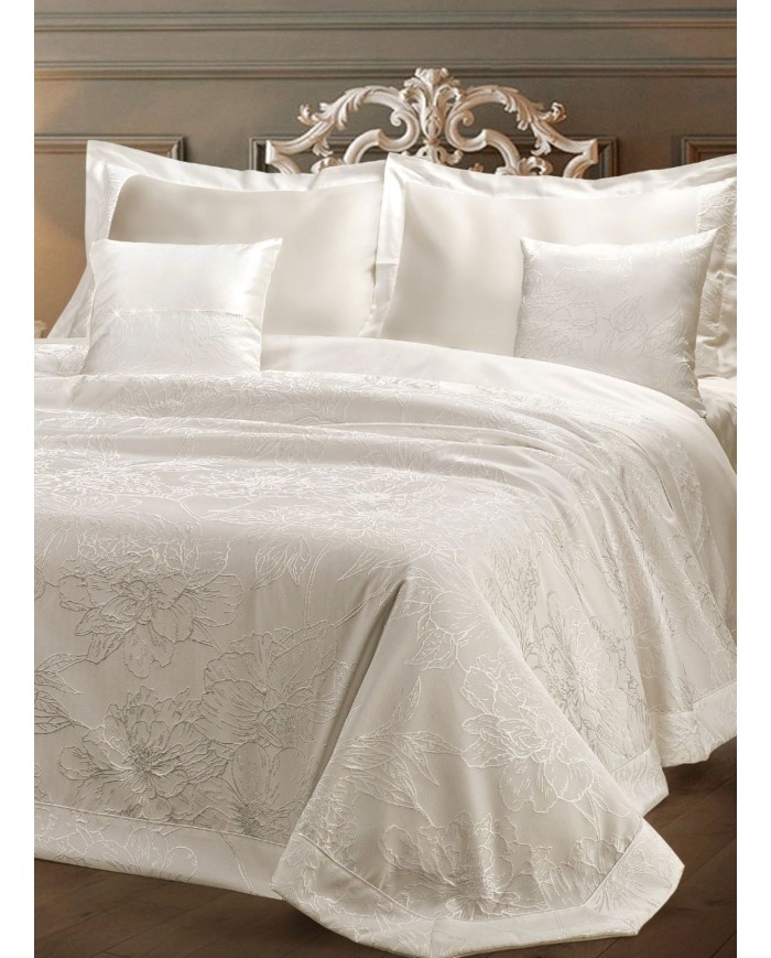 Coordinato matrimoniale Copriletto e Completo lenzuola Sophie Chiarelle art. Serena