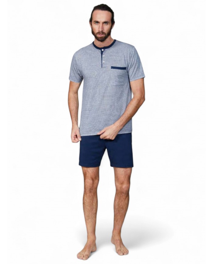 Pigiama uomo 100% cotone pettinato manica corta Bip Bip 3643
