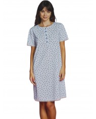 Camicia da notte mezza manica collo serafino Andra 9341
