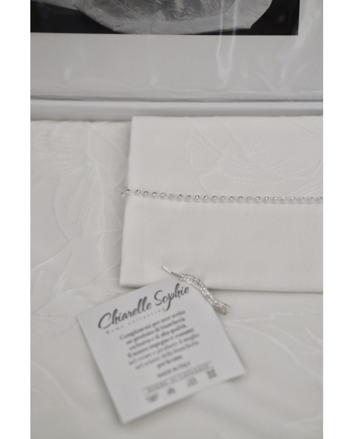 Coordinato matrimoniale Copriletto e Completo lenzuola Sophie Chiarelle art. Serena