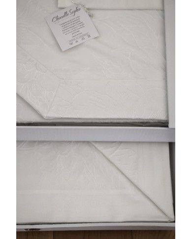 Coordinato matrimoniale Copriletto e Completo lenzuola Sophie Chiarelle art. Serena