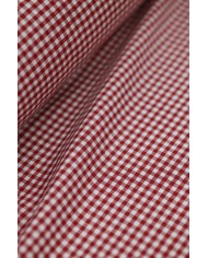 Tessuto al metro a quadretti piccoli cotone altezza 280 - ROSSO