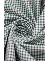 Tessuto al metro a quadretti piccoli cotone altezza 280 - VERDE