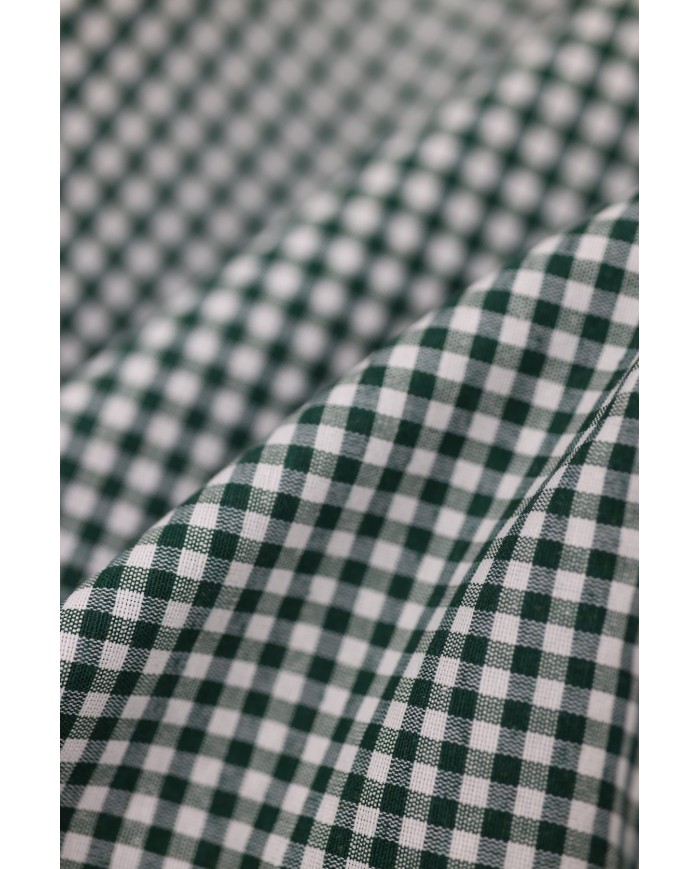 Tessuto al metro a quadretti piccoli cotone altezza 280 - VERDE