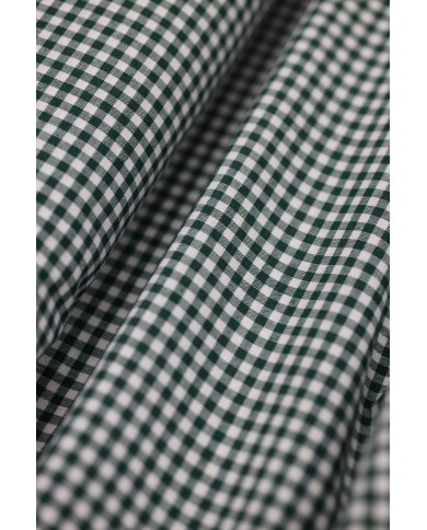 Tessuto al metro a quadretti piccoli cotone altezza 280 - VERDE