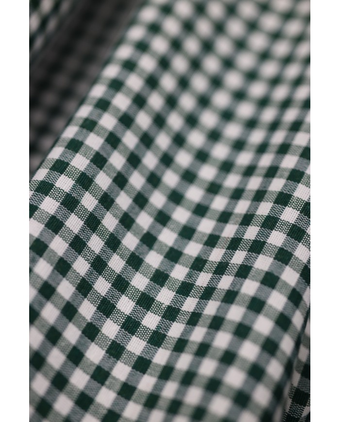 Tessuto al metro a quadretti piccoli cotone altezza 280 - VERDE