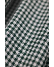 Tessuto al metro a quadretti piccoli cotone altezza 280 - VERDE