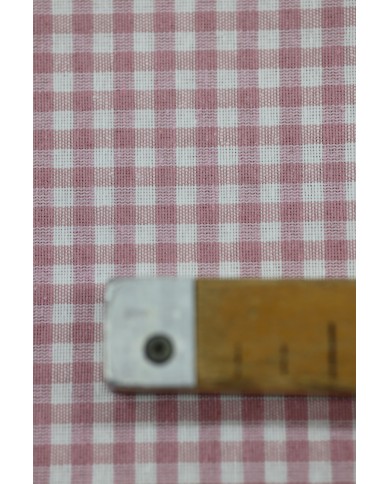 Tessuto al metro a quadretti piccoli altezza 280 - ROSA