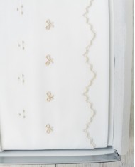 Completo lenzuola culla passeggino ricamato a mano Elite pour le Bebè 45336