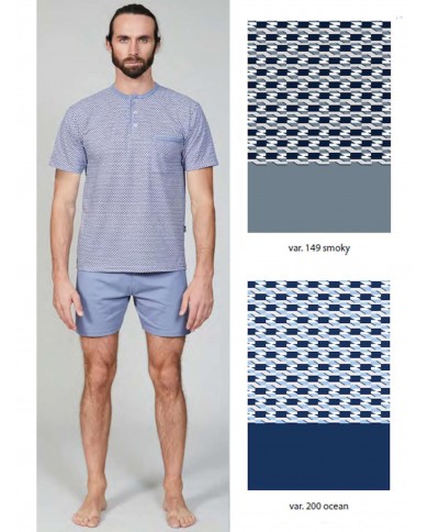 Pigiama uomo 100% cotone pettinato manica corta Bip Bip 3649