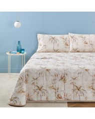 Completo lenzuola matrimoniale Zucchi in percalle di cotone art. Palm Tree