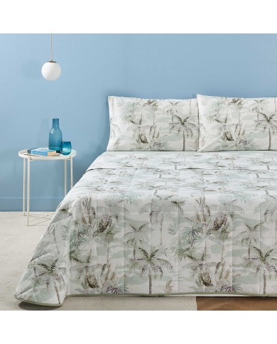 Completo lenzuola matrimoniale Zucchi in percalle di cotone art. Palm Tree