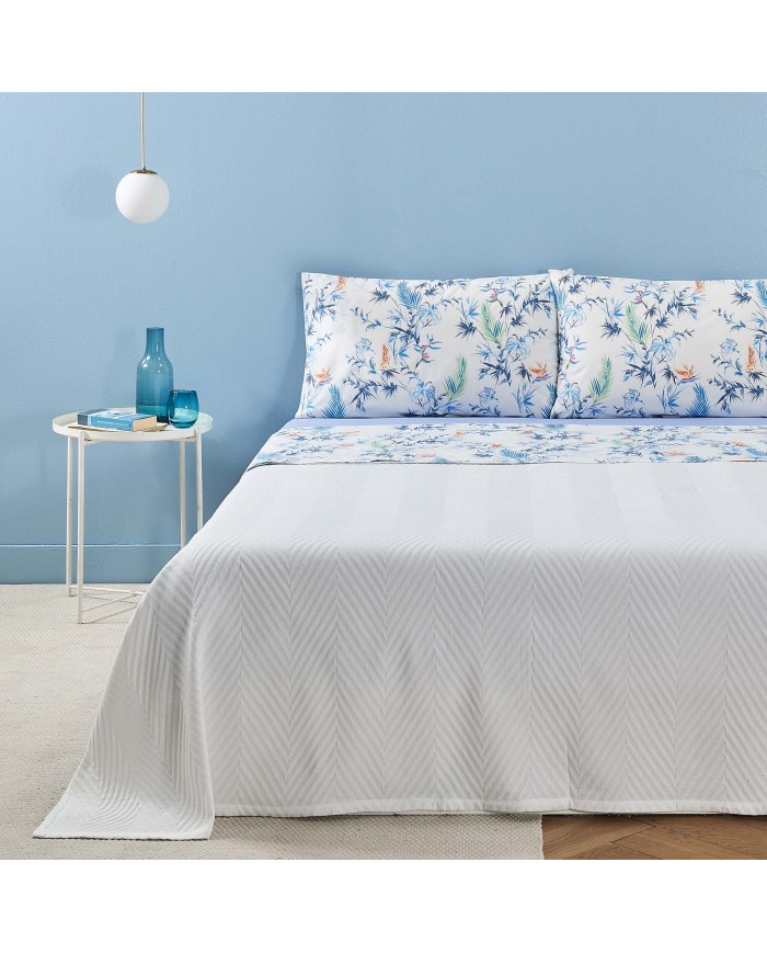 Completo lenzuola matrimoniale Zucchi in percalle di cotone art. Puket