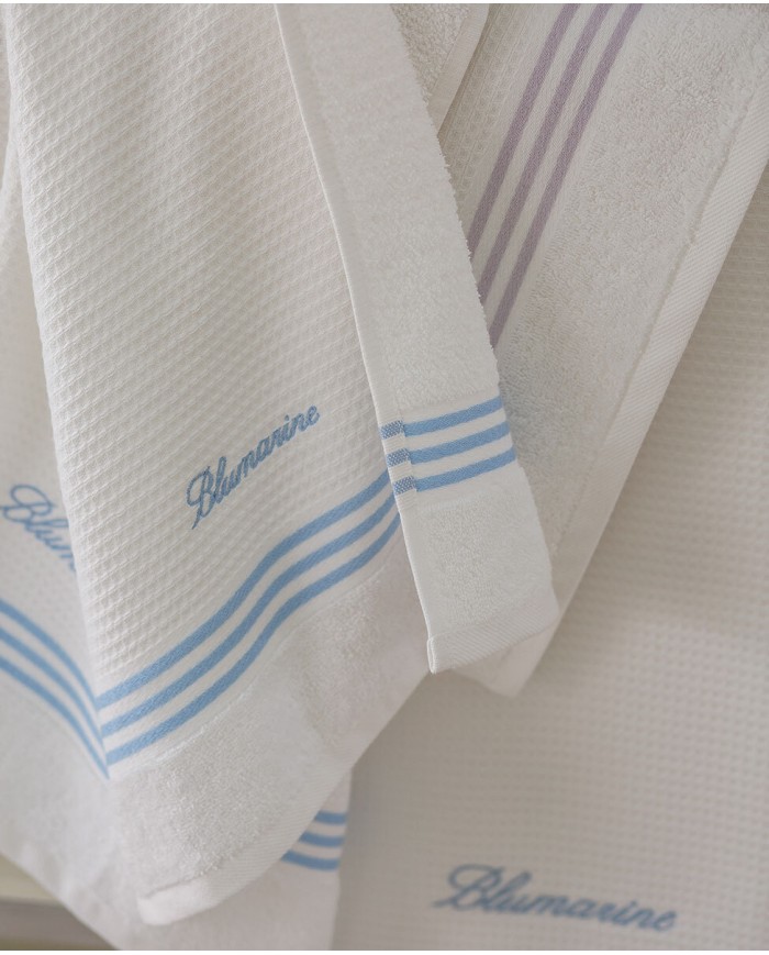 Coppia di asciugamani nido d'ape Blumarine art. Tennis