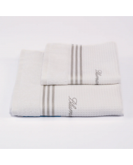 Coppia di asciugamani nido d'ape Blumarine art. Tennis