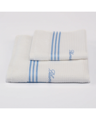 Coppia di asciugamani nido d'ape Blumarine art. Tennis