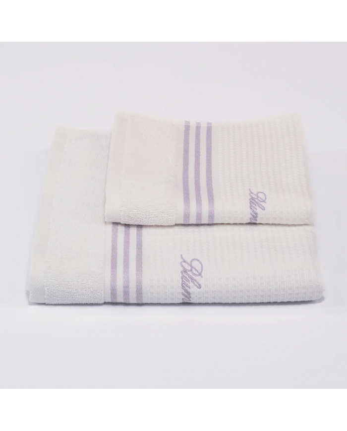 Coppia di asciugamani nido d'ape Blumarine art. Tennis