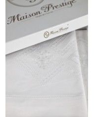 Parure lenzuola matrimoniali ricamate in puro cotone art 8687