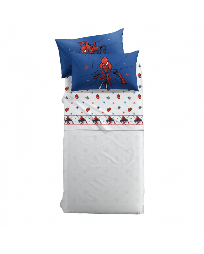Completo lenzuola letto singolo 100% cotone Spiderman Spidey Caleffi