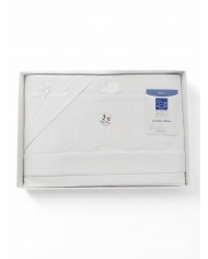 Completo lenzuola culla passeggino puro cotone con tela aida art.13