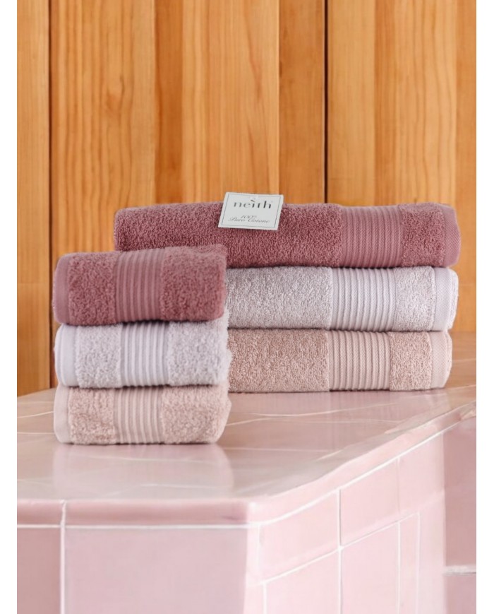 Set asciugamani spugna cotone 3+3 Neith Nicole