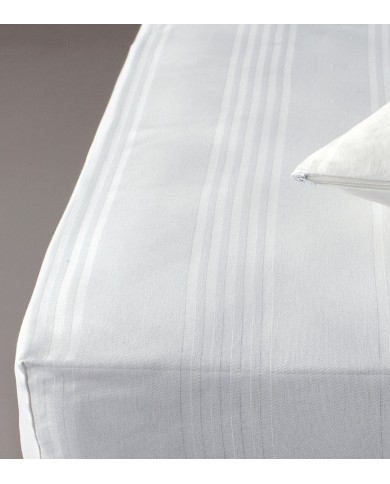 Coprimaterasso matrimoniale Menfi con angoli maxi 30cm in puro cotone fasciato