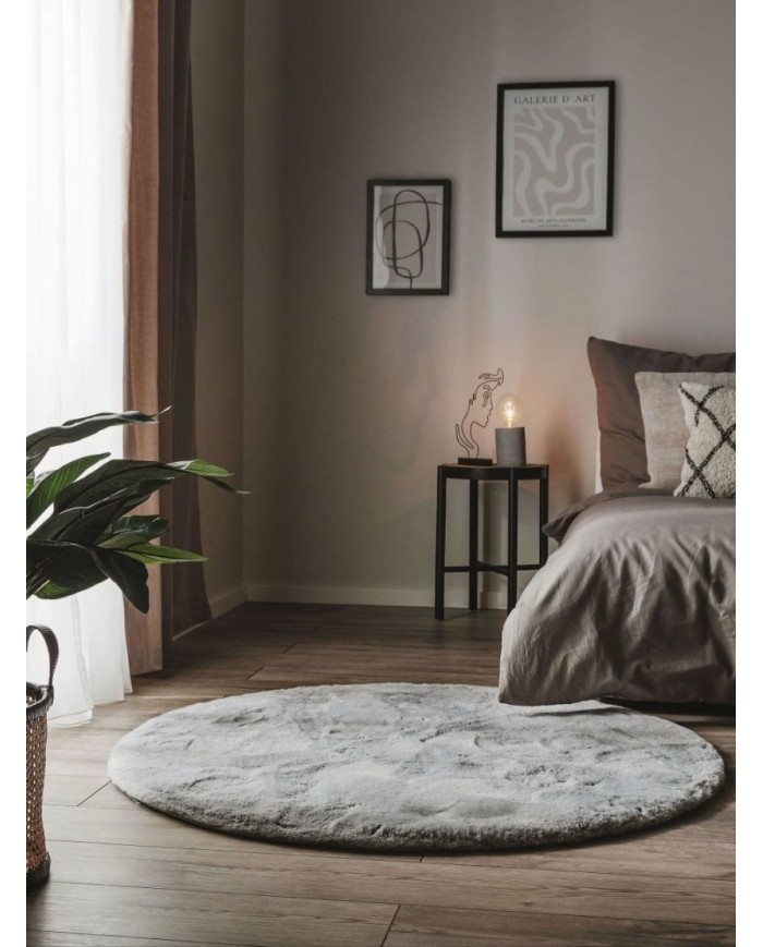 Tappeto tondo in ecopelliccia Eva - S&G Home