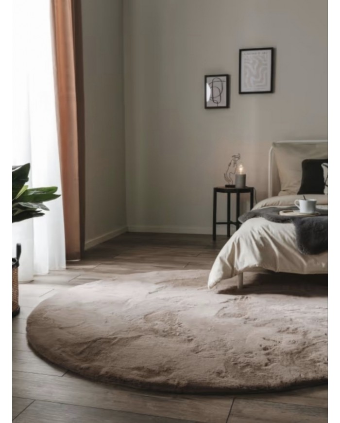 Tappeto tondo in ecopelliccia Eva - S&G Home