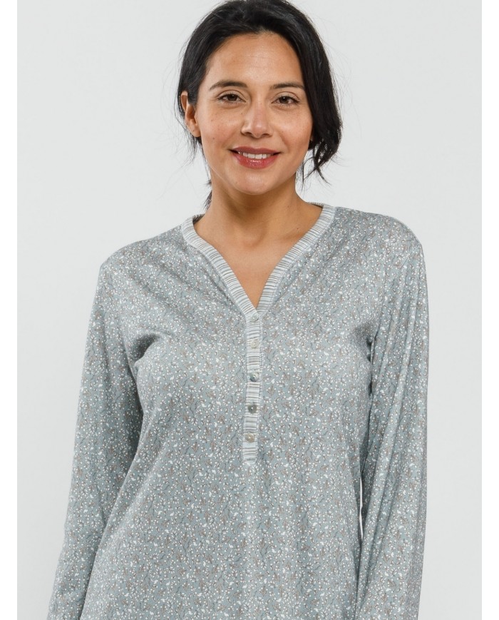 Camicia da notte donna 100% cotone Semplice Vanità - Fida Lingerie 2534