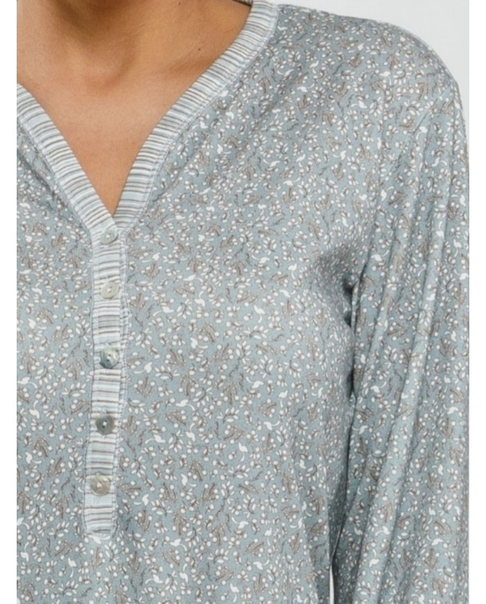 Camicia da notte donna 100% cotone Semplice Vanità - Fida Lingerie 2534