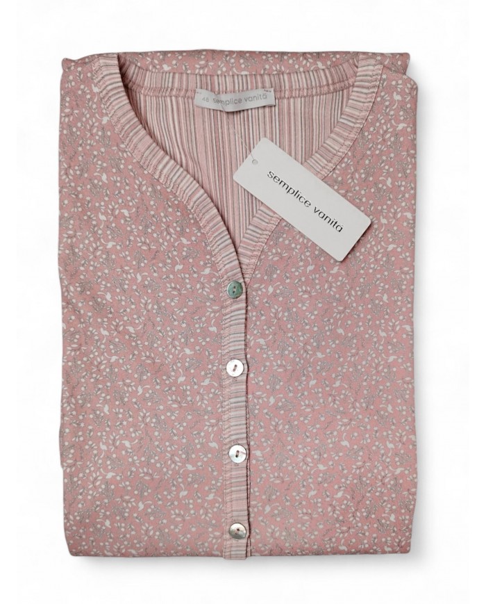 Camicia da notte donna 100% cotone Semplice Vanità - Fida Lingerie 2534