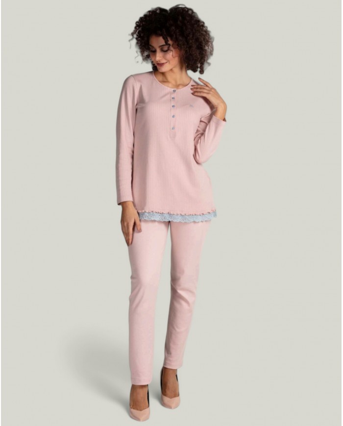 Pigiama donna caldo cotone Lunatica 42145