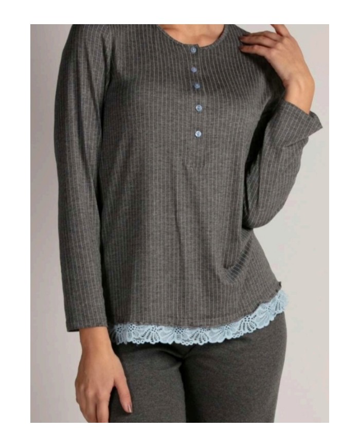 Pigiama donna caldo cotone Lunatica 42145