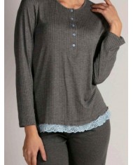 Pigiama donna caldo cotone Lunatica 42145