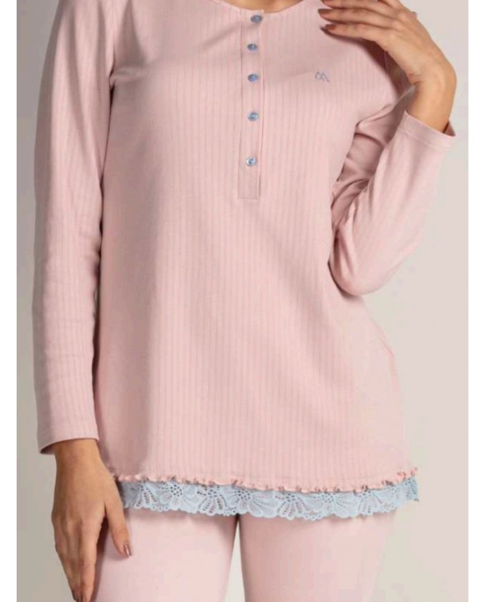 Pigiama donna caldo cotone Lunatica 42145