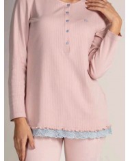 Pigiama donna caldo cotone Lunatica 42145