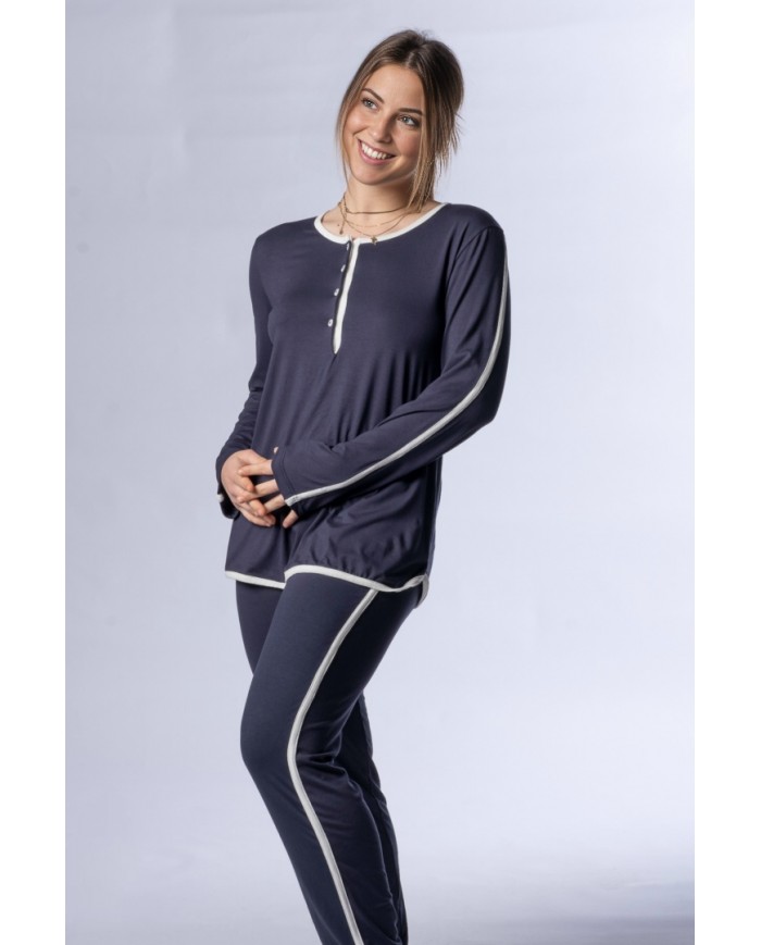 Pigiama donna manica lunga Toscana Lingerie - Federica