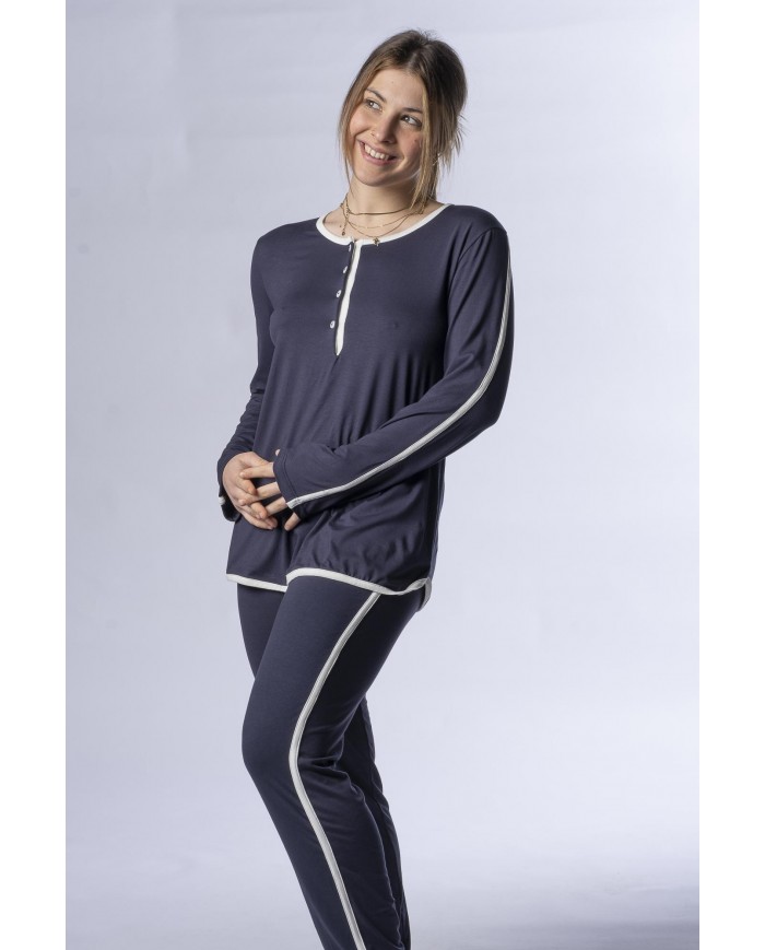 Pigiama donna manica lunga Toscana Lingerie - Federica